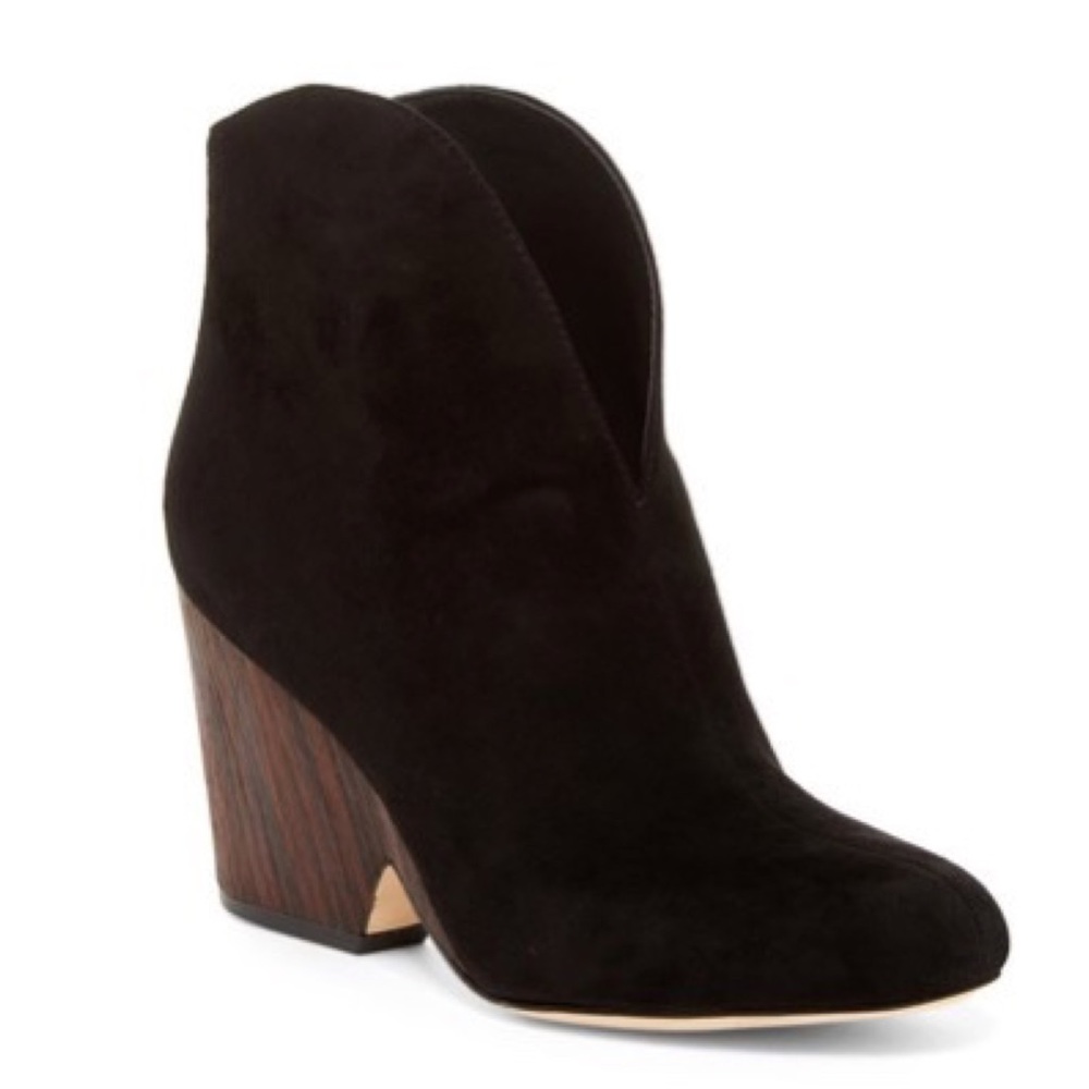 Diane Von Furstenberg Tarnes Black Suede Booties